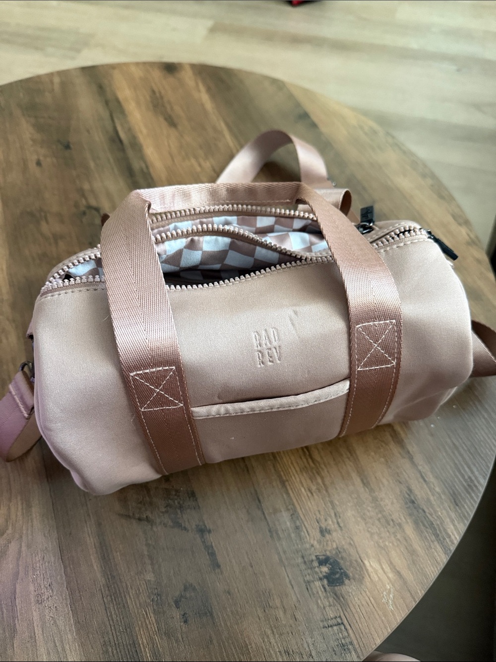RAD REV champagne  Mini Duffle Bag